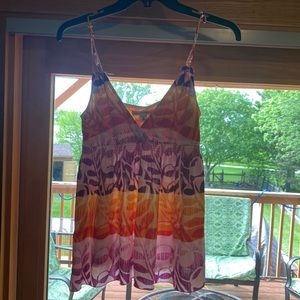 Bananaana Republic multicolored tank top with beads. Size medium